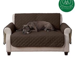 Reversible Brown/ Tan Sofa Cover